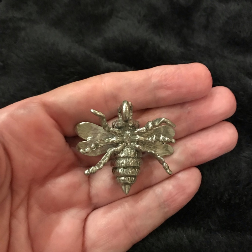 Pewter bee pendant